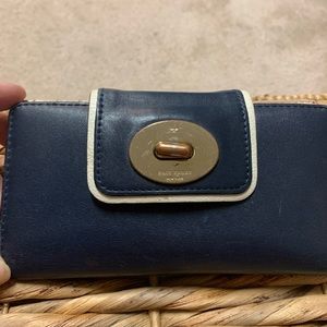 Kate Spade Navy Blue/Tan full wallet